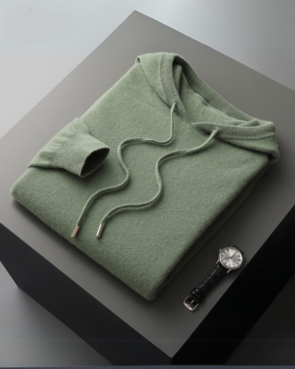 100% Cashmere hooded sweatshirt