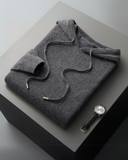 100% Cashmere hooded sweatshirt