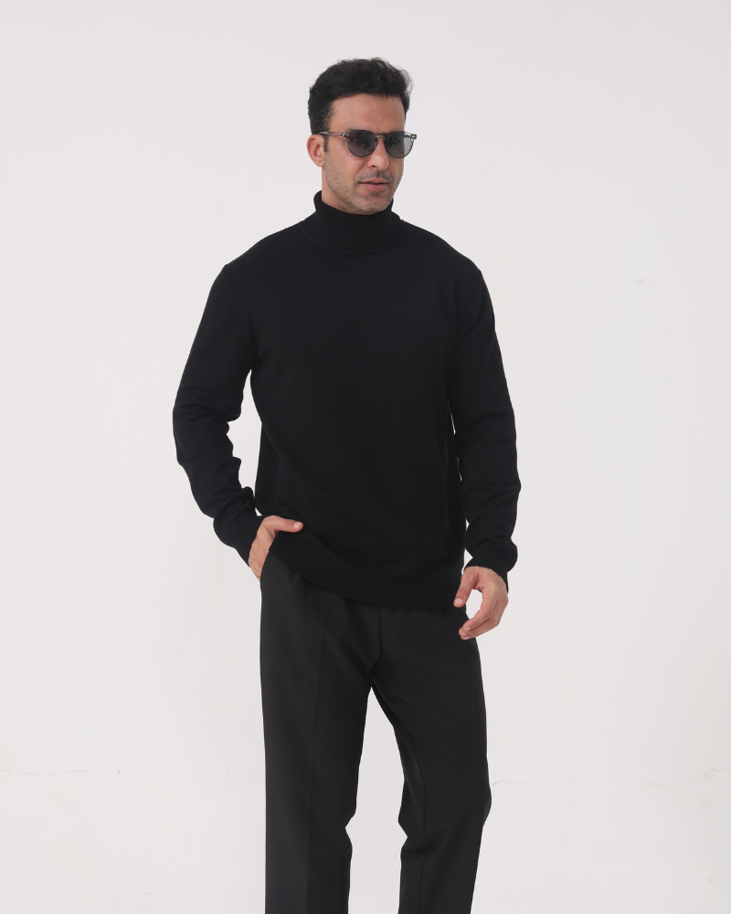 Gstaad turtleneck sweater in merino wool