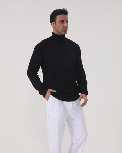 Gstaad turtleneck sweater in merino wool
