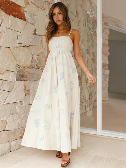 BellaGrace Sleeveless Maxi Dress with Square Neckline for Casual Comfort