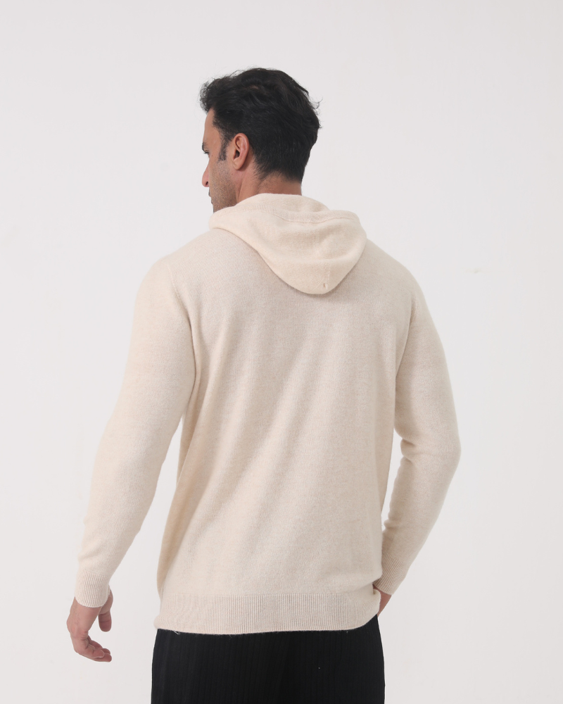 100% Cashmere hooded sweatshirt