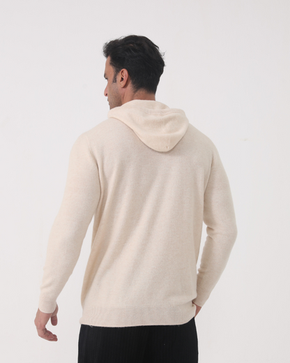 100% Cashmere hooded sweatshirt