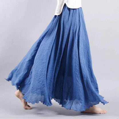 Seraphina Flowy High-Waist Maxi Skirt for Women
