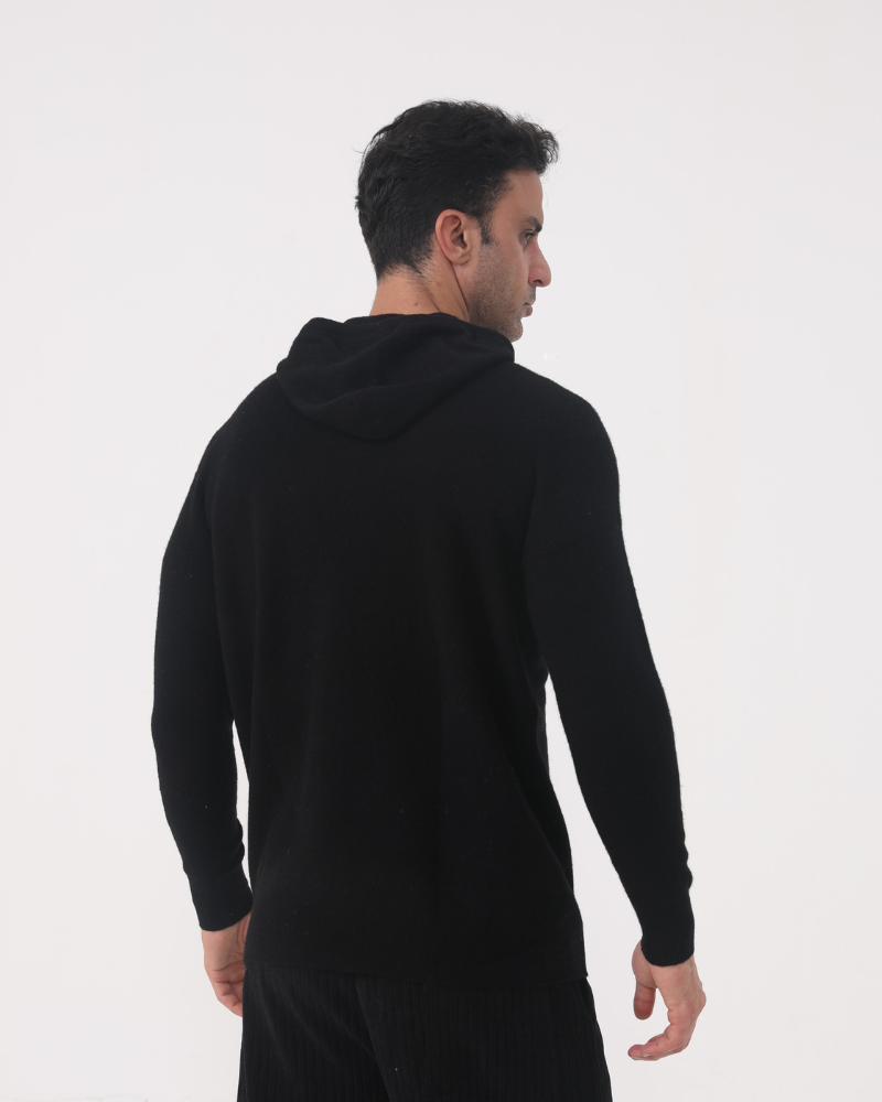 100% Cashmere hooded sweatshirt