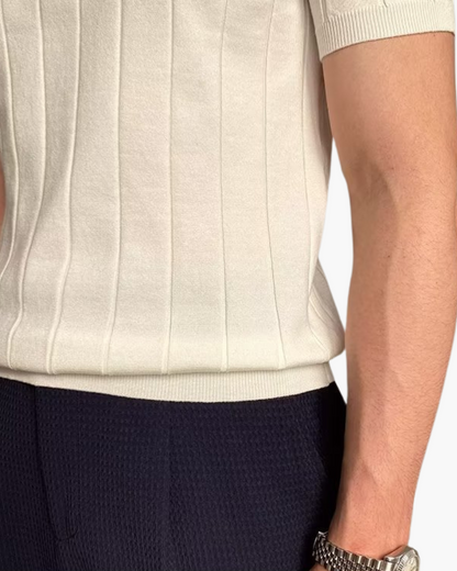 Polo Acanalado de Algodón Cannes