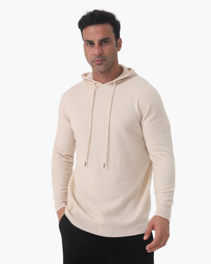 100% Cashmere hooded sweatshirt