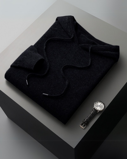 100% Cashmere hooded sweatshirt