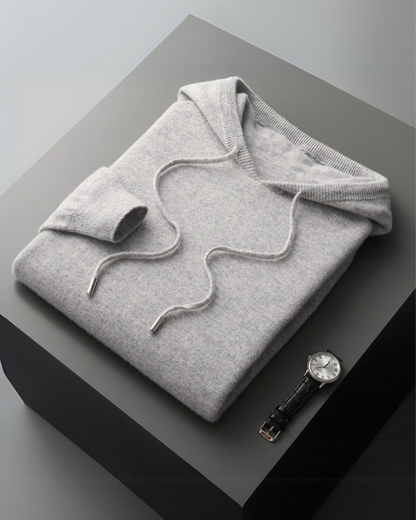100% Cashmere hooded sweatshirt