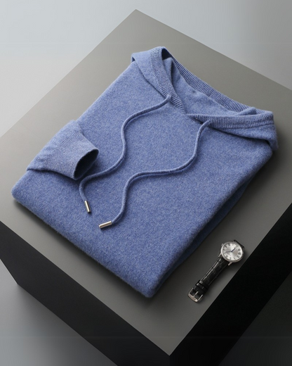 100% Cashmere hooded sweatshirt
