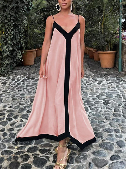 SophiaGrace Chic V-Neck Maxi Dress for Women
