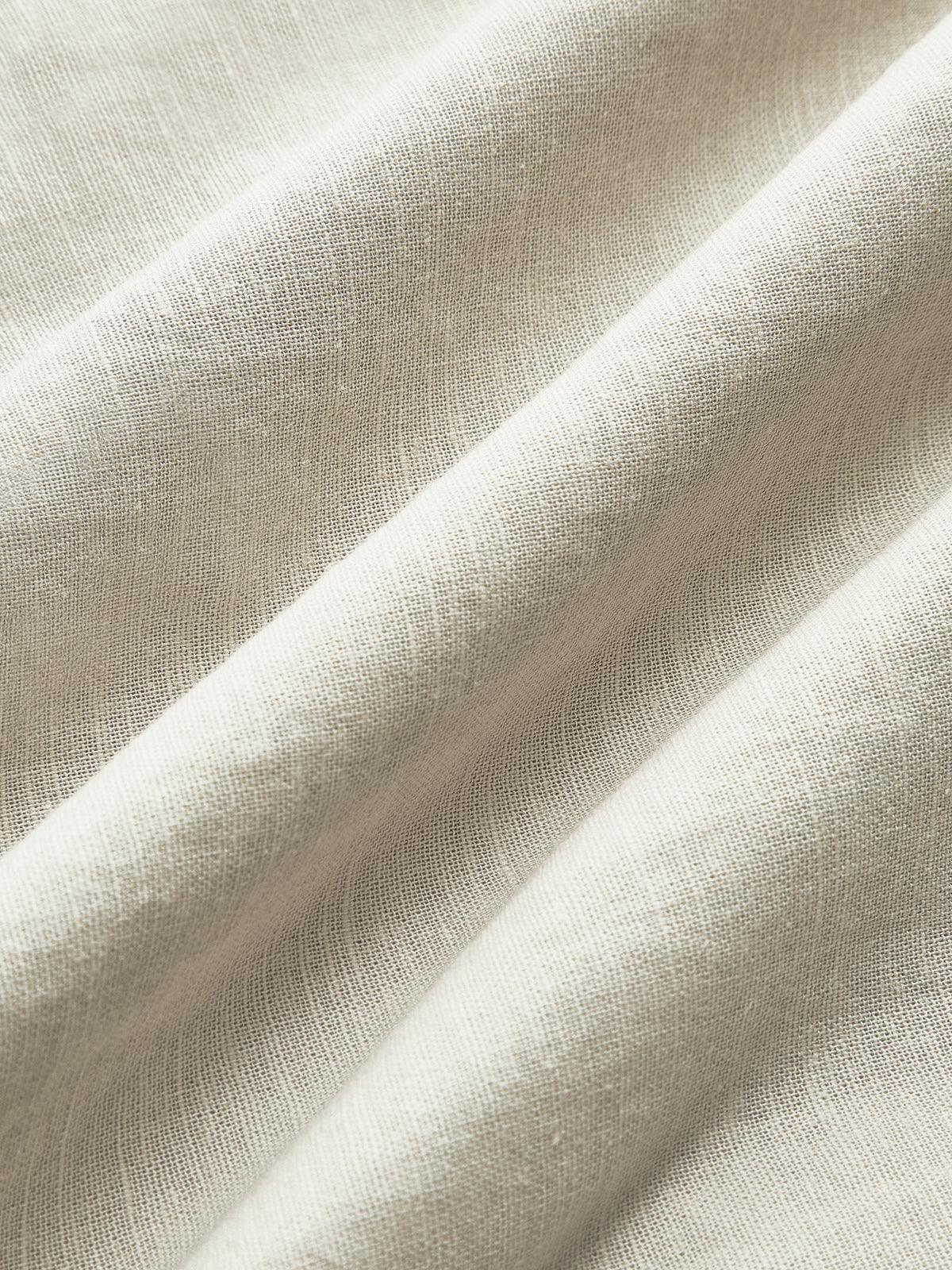 ClaraGrace Cotton-Linen Maxi Dress with Elegant Cut-Out Detailing