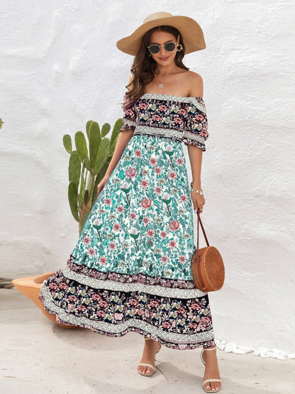 Evelyn's Bohemian Floral Maxi Dress – Lightweight Cotton for Summer