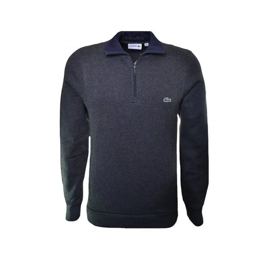 Lacoste 1/4 Sweater, Dark Gray