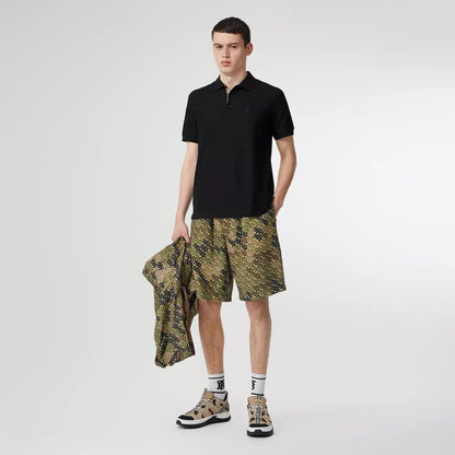 Burberry Polo Piqu¨¦ Monogram Motif Black
