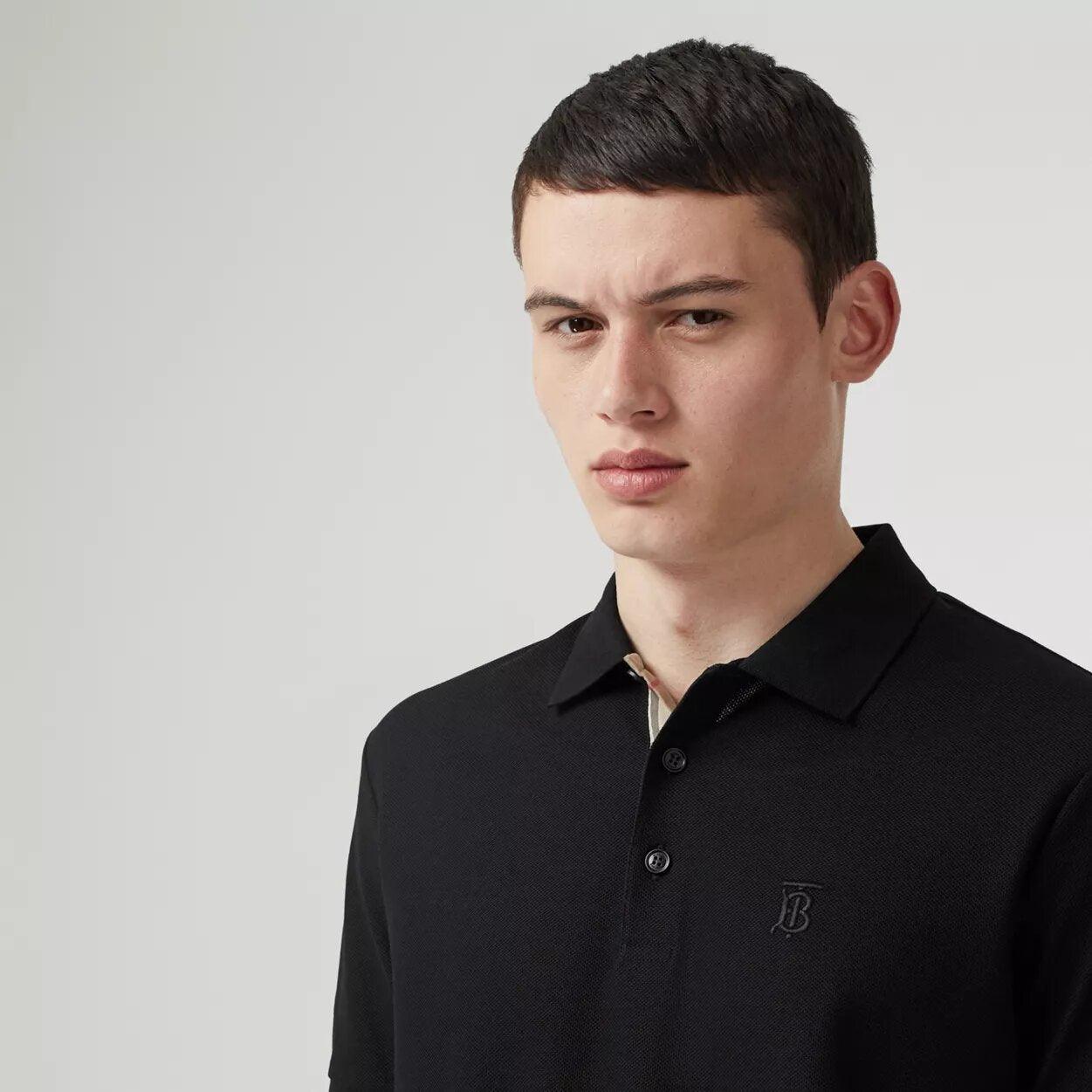 Burberry Polo Piqu¨¦ Monogram Motif Black