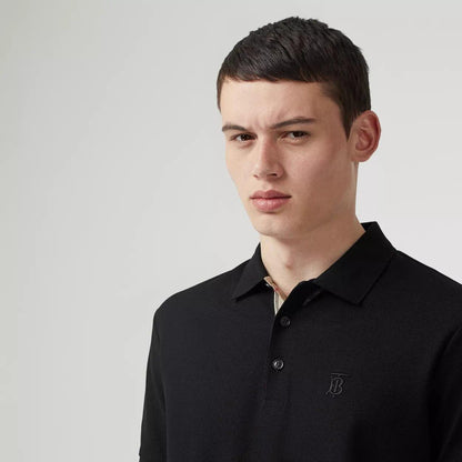 Burberry Polo Piqu¨¦ Monogram Motif Black