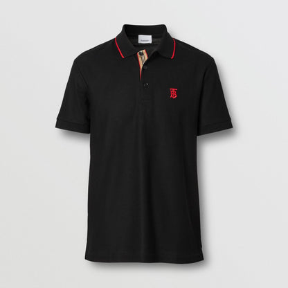 Burberry Polo Piqu¨¦ Stripe Placket Black