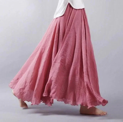 Seraphina Flowy High-Waist Maxi Skirt for Women