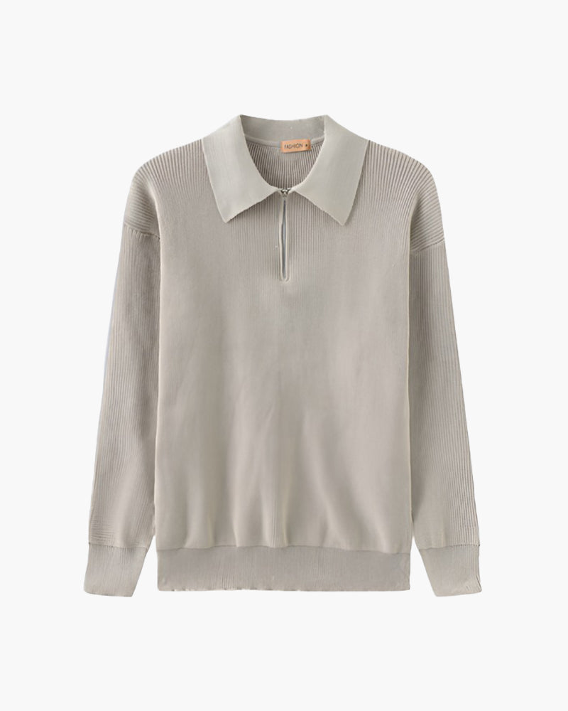 Cesare Sweater with Half-Zip