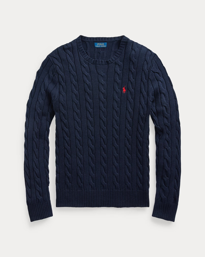 Ralph Lauren Navy Blue Cable Sweater