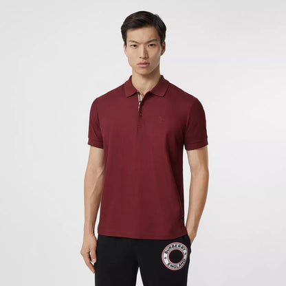 Burberry Polo Piqu¨¦ Monogram Motif Maroon