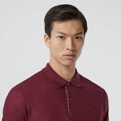 Burberry Polo Piqu¨¦ Monogram Motif Maroon