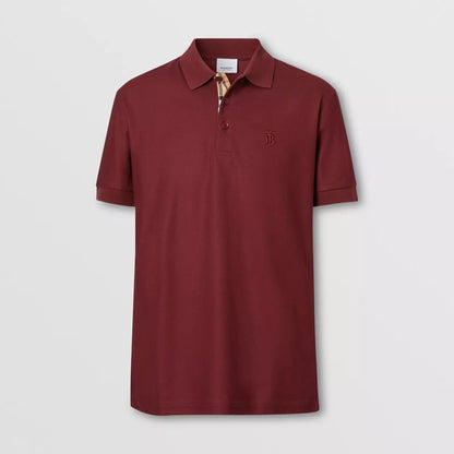 Burberry Polo Piqu¨¦ Monogram Motif Maroon